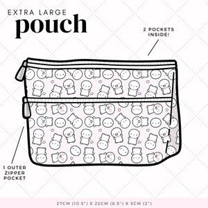 Blush Pink - XL Stationery Pouch | TheCoffeeMonsterzCo TCMC